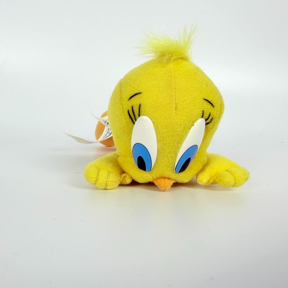 Looney Tunes Tweety Bird Beanbag Plush Stuffed Animal Yellow Cute Soft Vintage